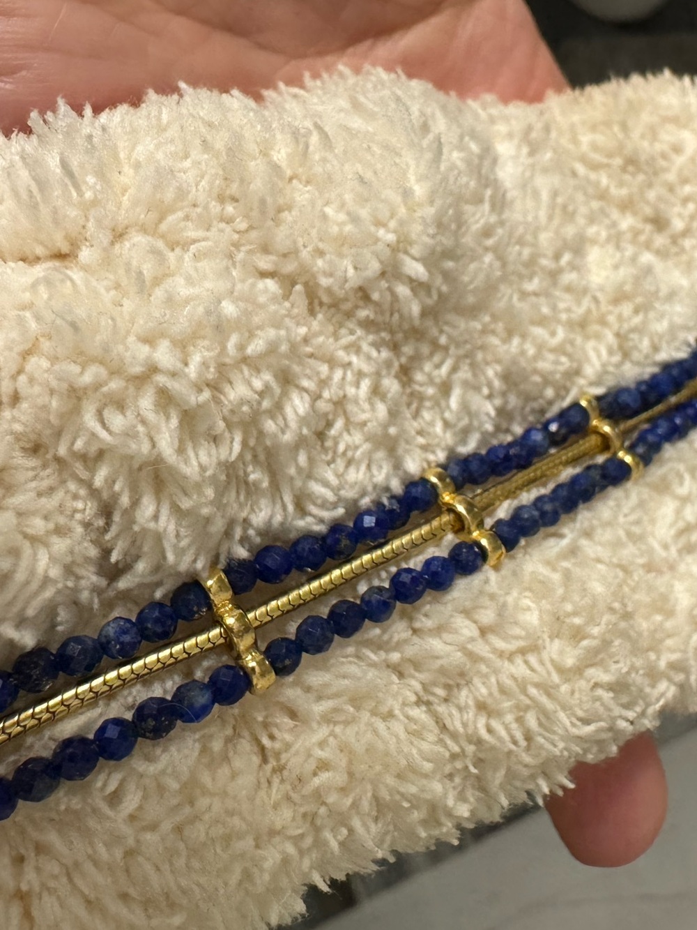 Ross Simon Lapis Bead and Snake-Chain Bracelet in Gold Over Sterling - Picture 7 of 7